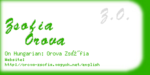 zsofia orova business card